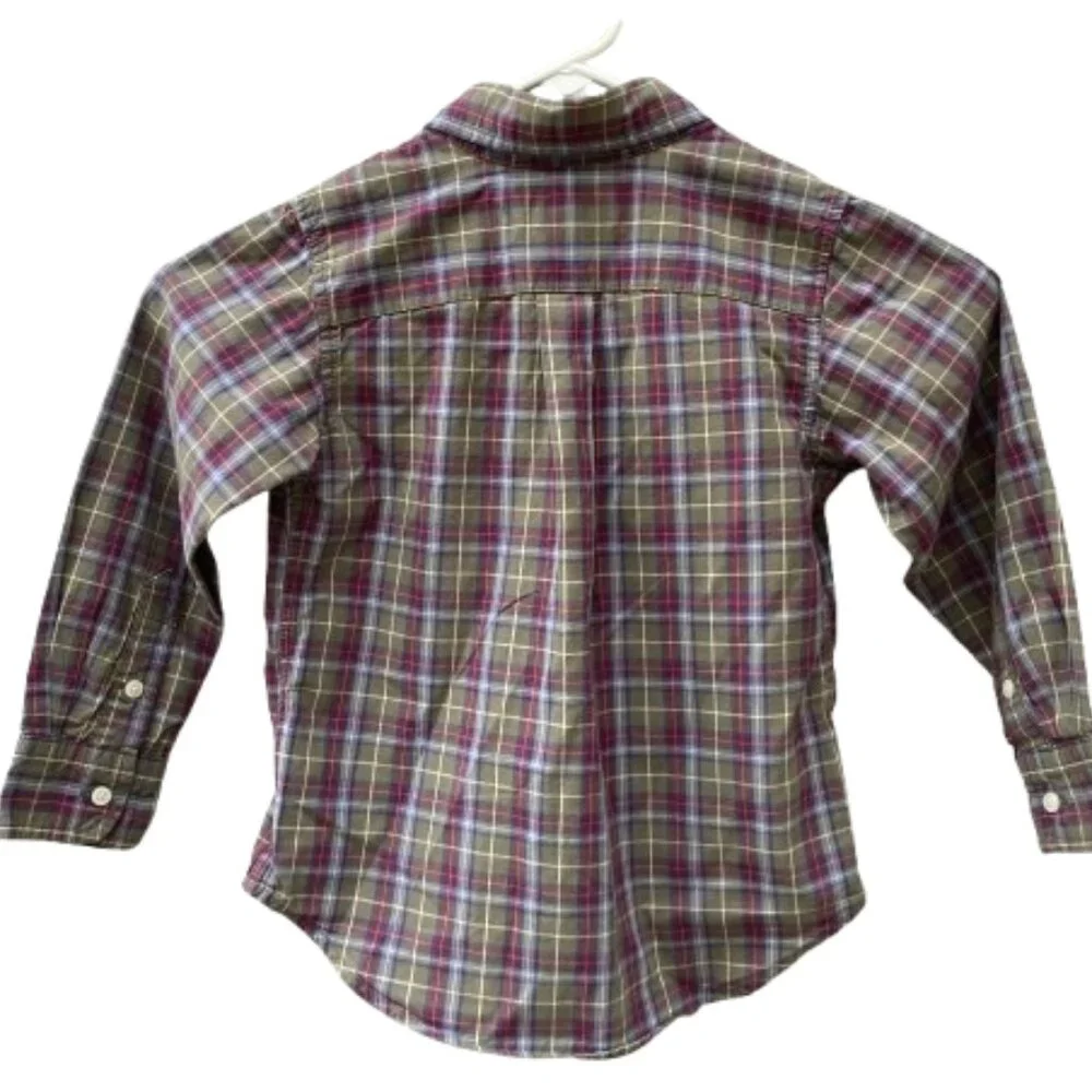 Ralph Lauren Toddler Boy's Button Down Oxford Plaid Shirt, Special Events, sz 3T